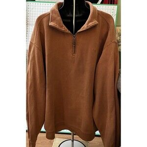 Wolverine 1/4 Zip Pullover Shirt Mens XL Rust Color Ribbed Workwear Outdoors